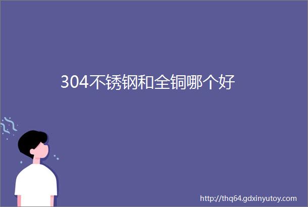 304不锈钢和全铜哪个好