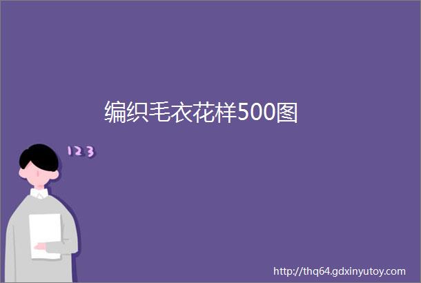 编织毛衣花样500图